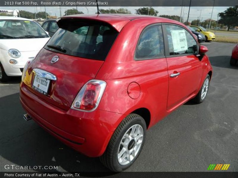 Rosso (Red) / Grigio/Nero (Gray/Black) 2013 Fiat 500 Pop