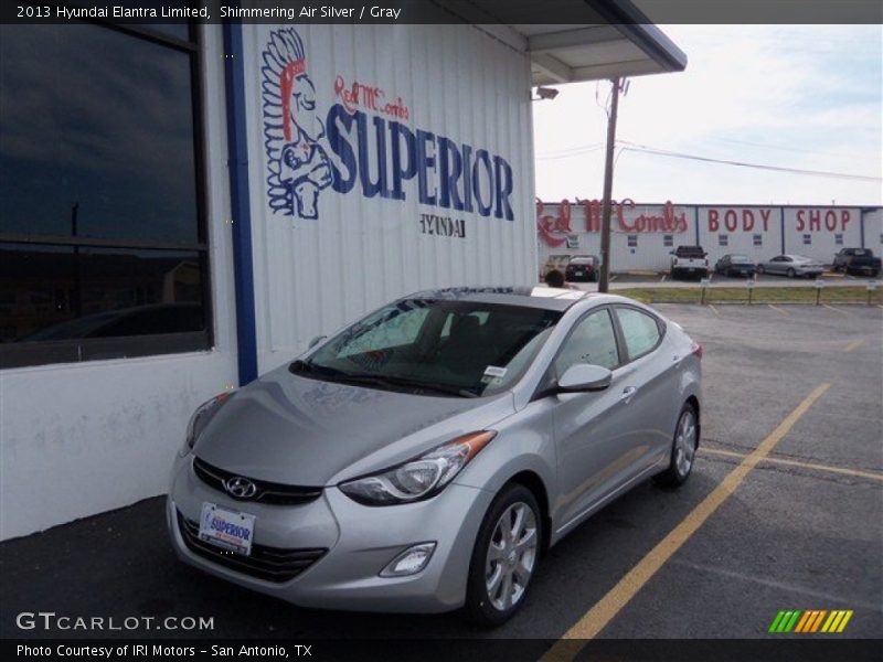 Shimmering Air Silver / Gray 2013 Hyundai Elantra Limited