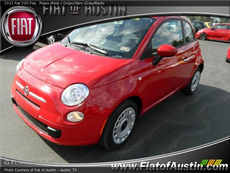 Rosso (Red) / Grigio/Nero (Gray/Black) 2013 Fiat 500 Pop