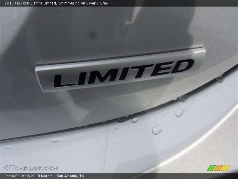 Shimmering Air Silver / Gray 2013 Hyundai Elantra Limited