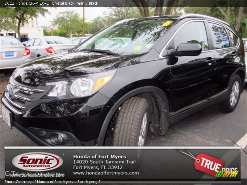 Crystal Black Pearl / Black 2012 Honda CR-V EX-L