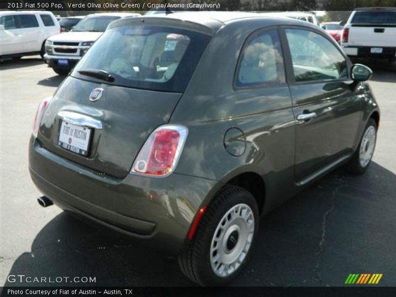 Verde Oliva (Olive Green) / Grigio/Avorio (Gray/Ivory) 2013 Fiat 500 Pop