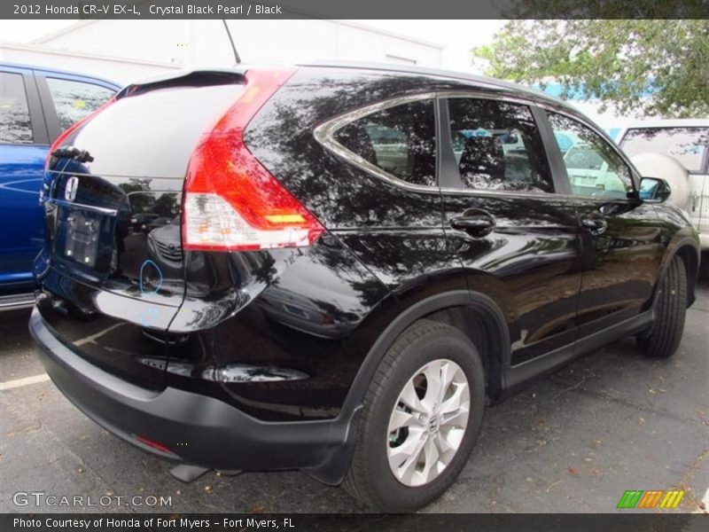 Crystal Black Pearl / Black 2012 Honda CR-V EX-L