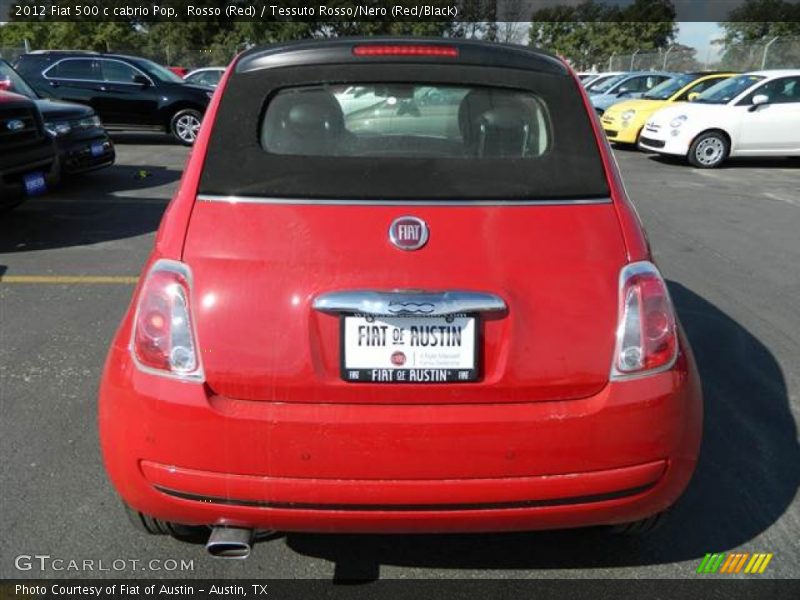 Rosso (Red) / Tessuto Rosso/Nero (Red/Black) 2012 Fiat 500 c cabrio Pop