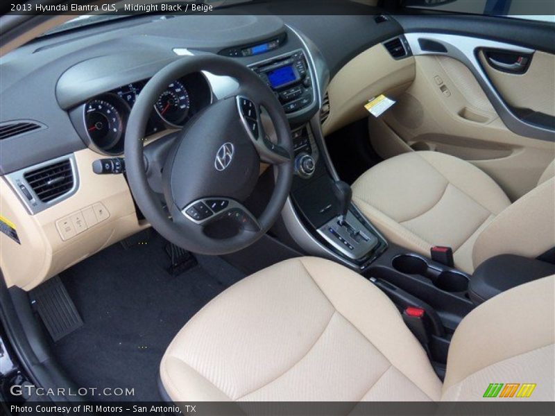 Midnight Black / Beige 2013 Hyundai Elantra GLS