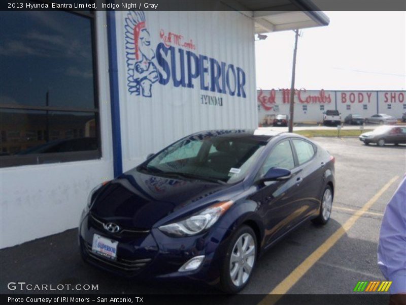 Indigo Night / Gray 2013 Hyundai Elantra Limited