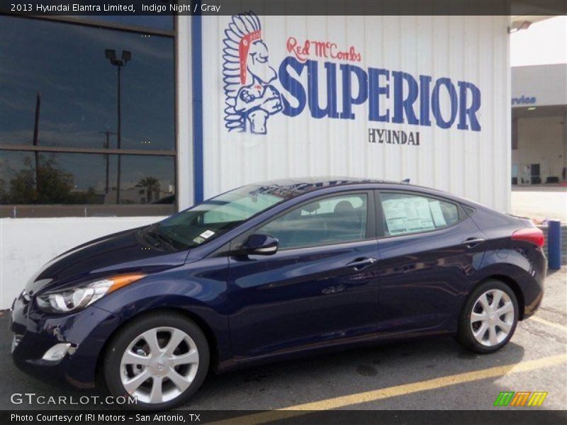 Indigo Night / Gray 2013 Hyundai Elantra Limited