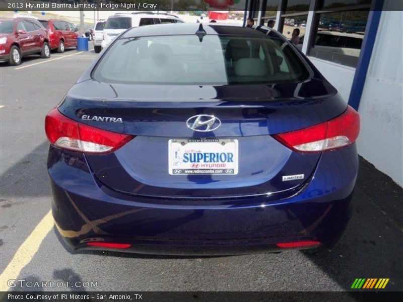 Indigo Night / Gray 2013 Hyundai Elantra Limited