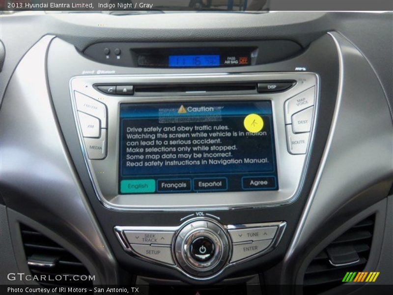 Indigo Night / Gray 2013 Hyundai Elantra Limited