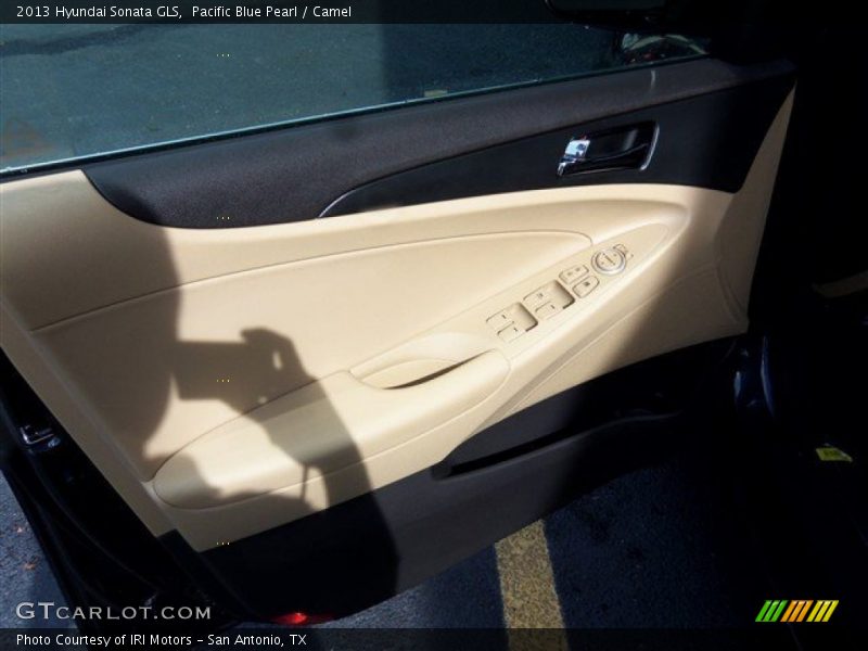 Pacific Blue Pearl / Camel 2013 Hyundai Sonata GLS