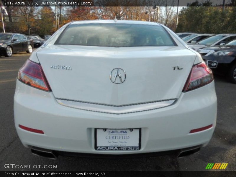 Bellanova White Pearl / Ebony 2012 Acura TL 3.5