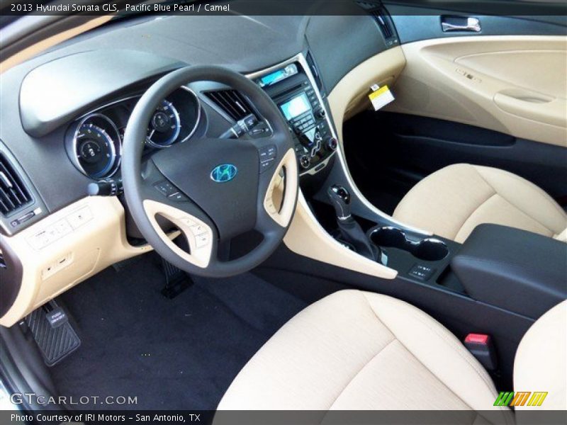 Pacific Blue Pearl / Camel 2013 Hyundai Sonata GLS