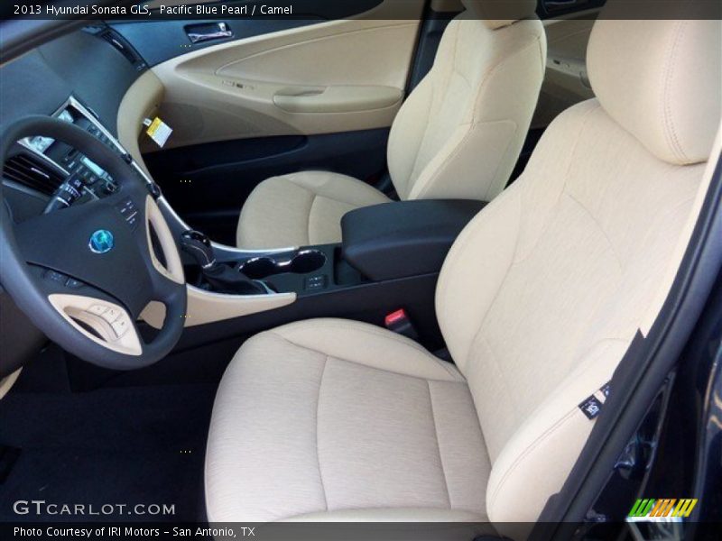 Pacific Blue Pearl / Camel 2013 Hyundai Sonata GLS