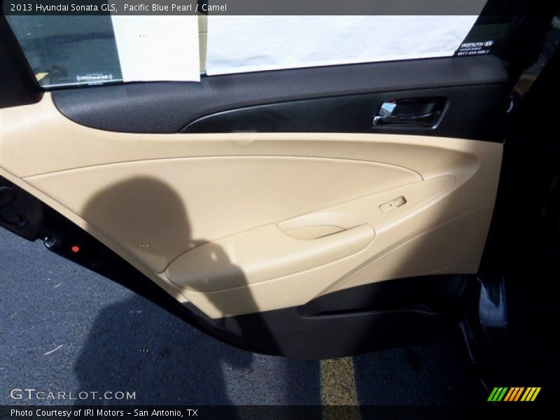 Pacific Blue Pearl / Camel 2013 Hyundai Sonata GLS