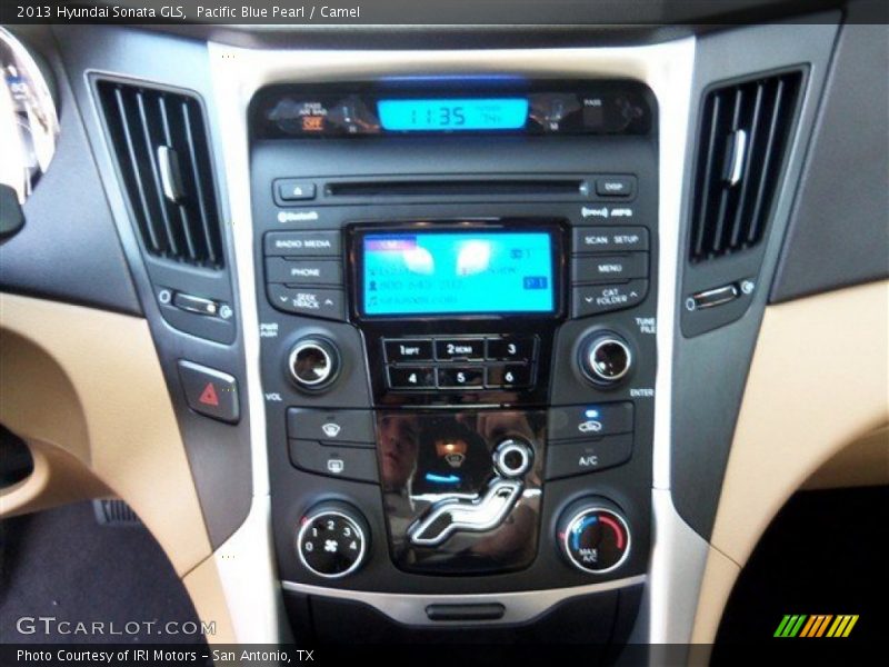 Pacific Blue Pearl / Camel 2013 Hyundai Sonata GLS