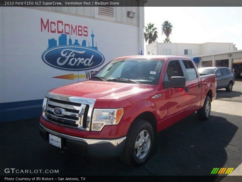 Vermillion Red / Medium Stone 2010 Ford F150 XLT SuperCrew