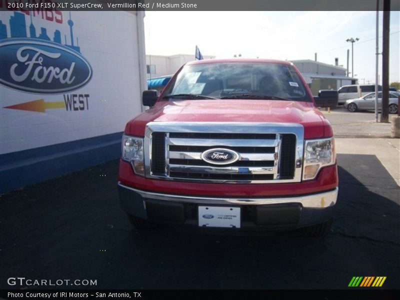 Vermillion Red / Medium Stone 2010 Ford F150 XLT SuperCrew