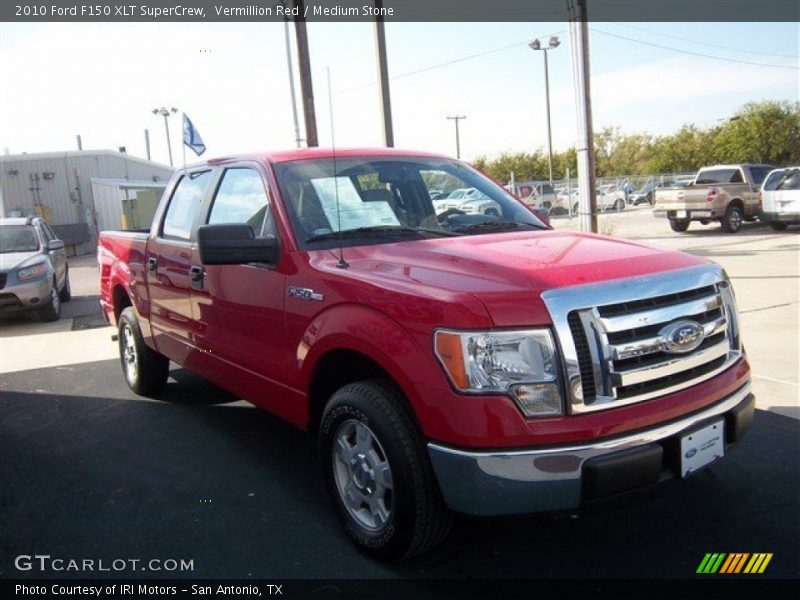 Vermillion Red / Medium Stone 2010 Ford F150 XLT SuperCrew