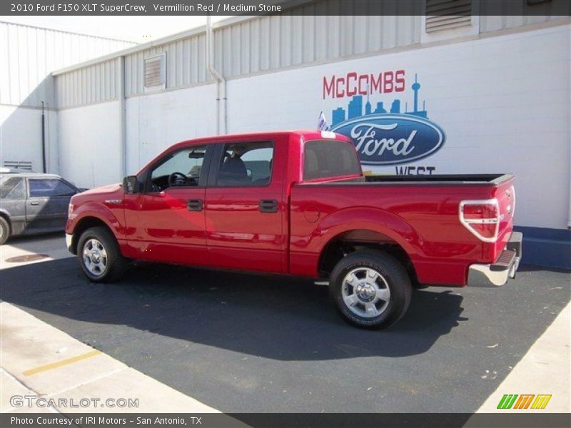 Vermillion Red / Medium Stone 2010 Ford F150 XLT SuperCrew