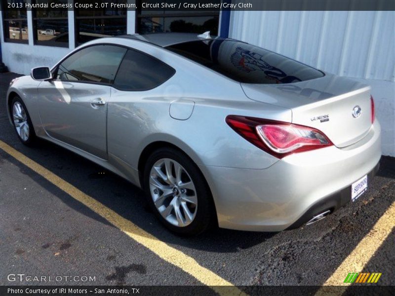 Circuit Silver / Gray Leather/Gray Cloth 2013 Hyundai Genesis Coupe 2.0T Premium