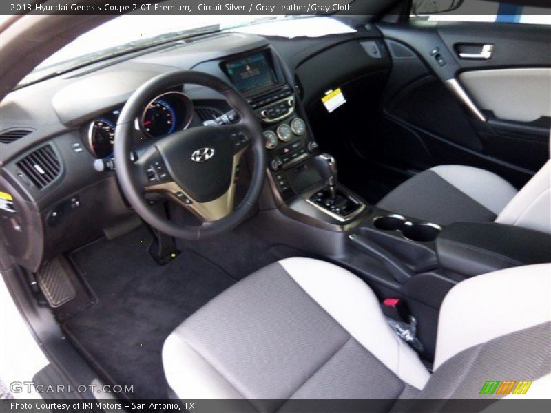 Circuit Silver / Gray Leather/Gray Cloth 2013 Hyundai Genesis Coupe 2.0T Premium
