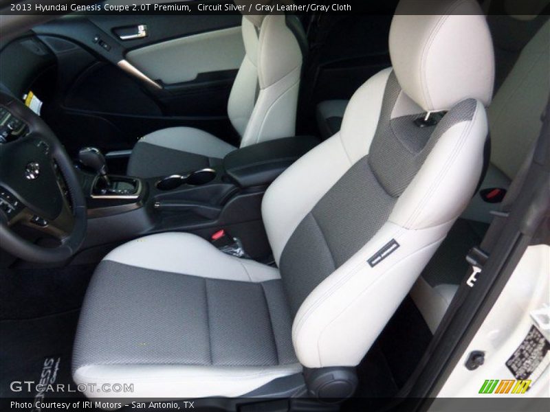 Circuit Silver / Gray Leather/Gray Cloth 2013 Hyundai Genesis Coupe 2.0T Premium