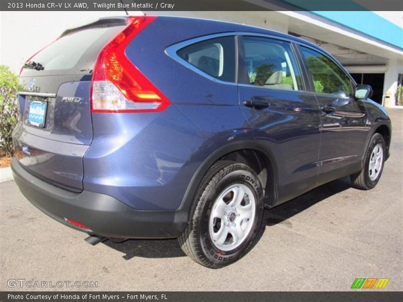 Twilight Blue Metallic / Gray 2013 Honda CR-V LX AWD
