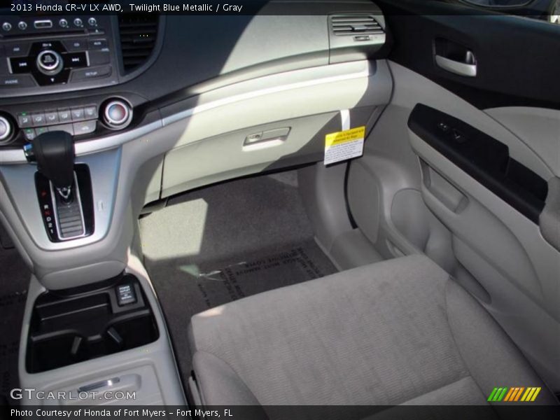 Twilight Blue Metallic / Gray 2013 Honda CR-V LX AWD