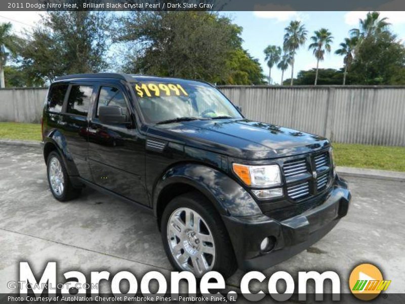 Brilliant Black Crystal Pearl / Dark Slate Gray 2011 Dodge Nitro Heat