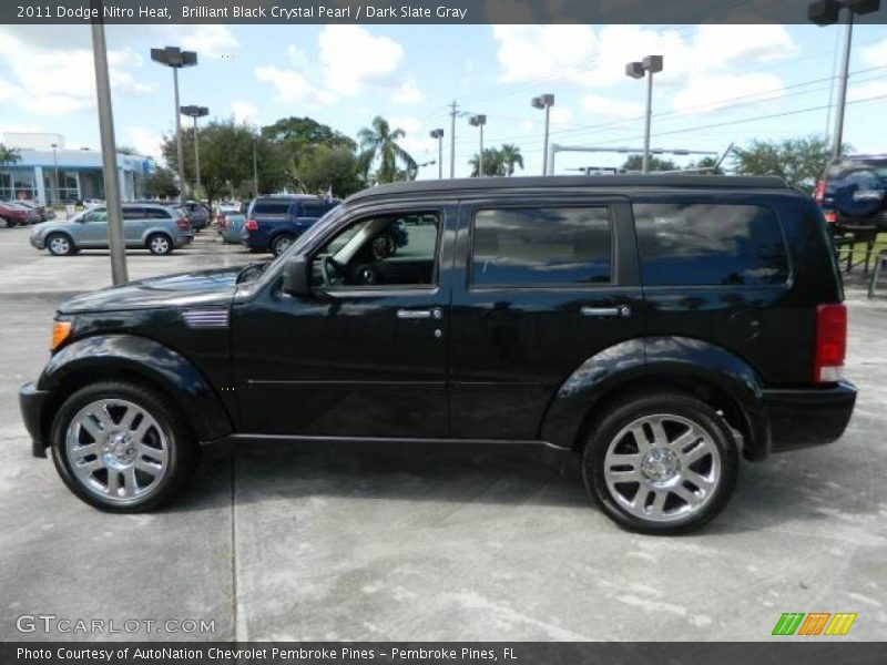 Brilliant Black Crystal Pearl / Dark Slate Gray 2011 Dodge Nitro Heat