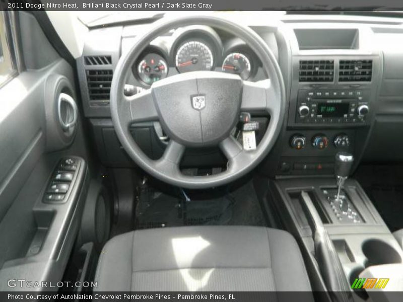 Brilliant Black Crystal Pearl / Dark Slate Gray 2011 Dodge Nitro Heat