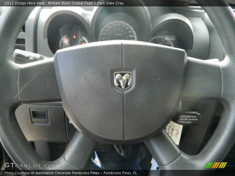 Brilliant Black Crystal Pearl / Dark Slate Gray 2011 Dodge Nitro Heat