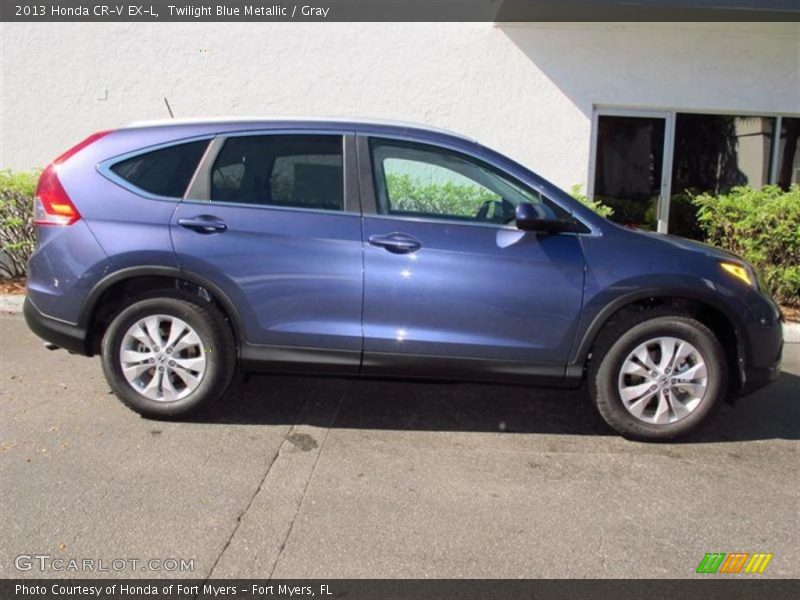 Twilight Blue Metallic / Gray 2013 Honda CR-V EX-L