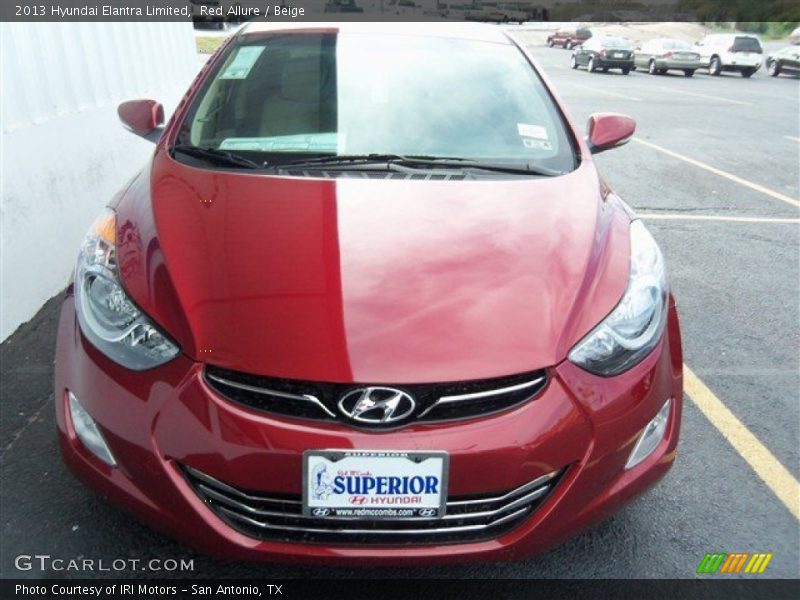Red Allure / Beige 2013 Hyundai Elantra Limited
