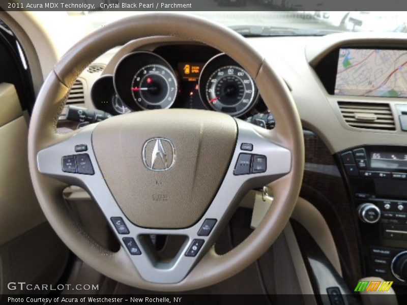 Crystal Black Pearl / Parchment 2011 Acura MDX Technology