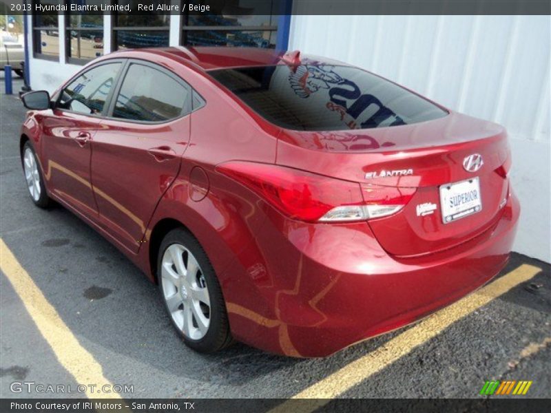 Red Allure / Beige 2013 Hyundai Elantra Limited