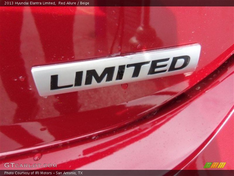Red Allure / Beige 2013 Hyundai Elantra Limited