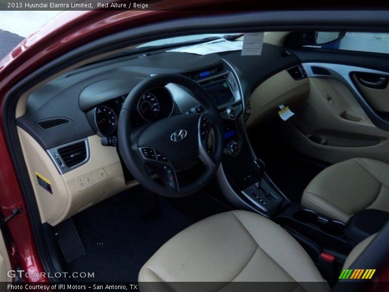 Red Allure / Beige 2013 Hyundai Elantra Limited