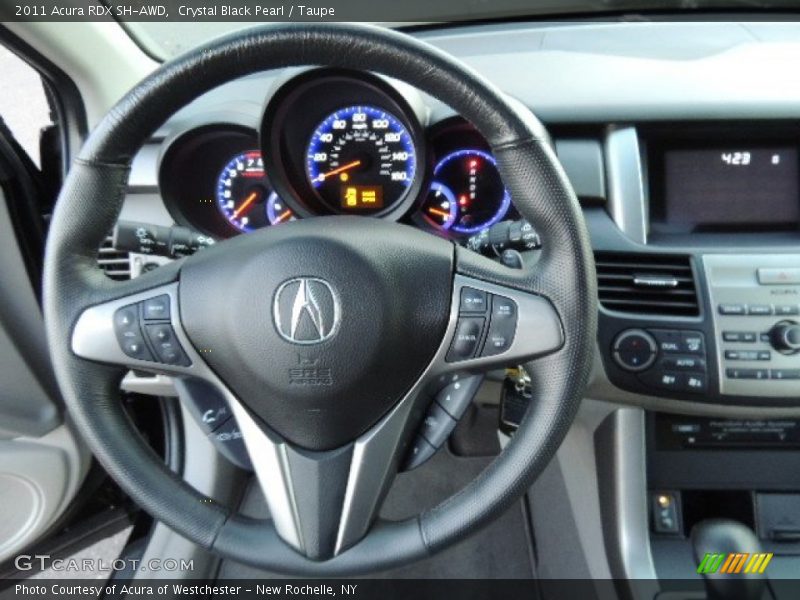 Crystal Black Pearl / Taupe 2011 Acura RDX SH-AWD