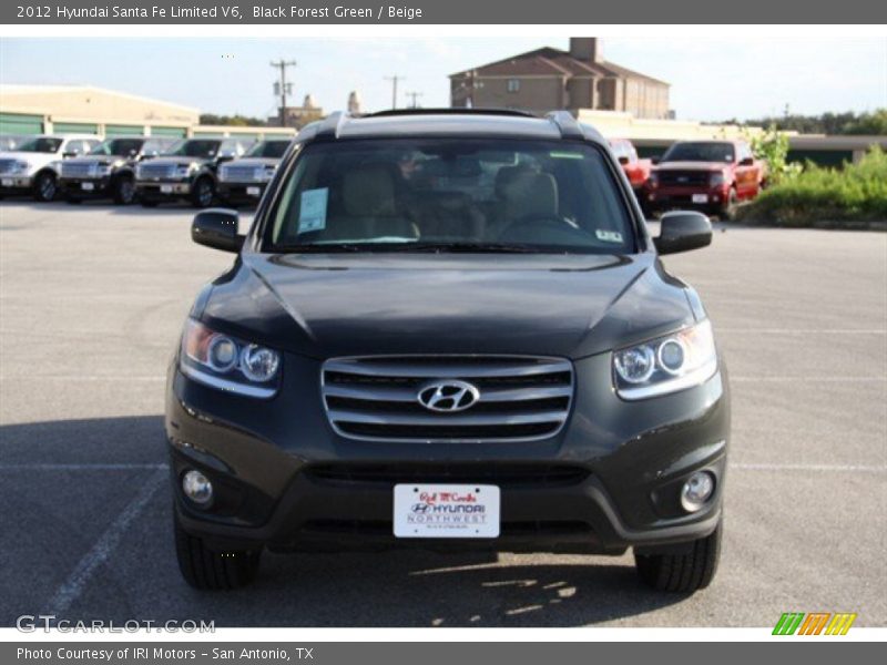 Black Forest Green / Beige 2012 Hyundai Santa Fe Limited V6