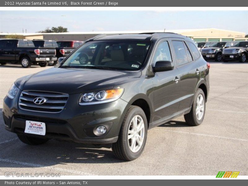 Black Forest Green / Beige 2012 Hyundai Santa Fe Limited V6