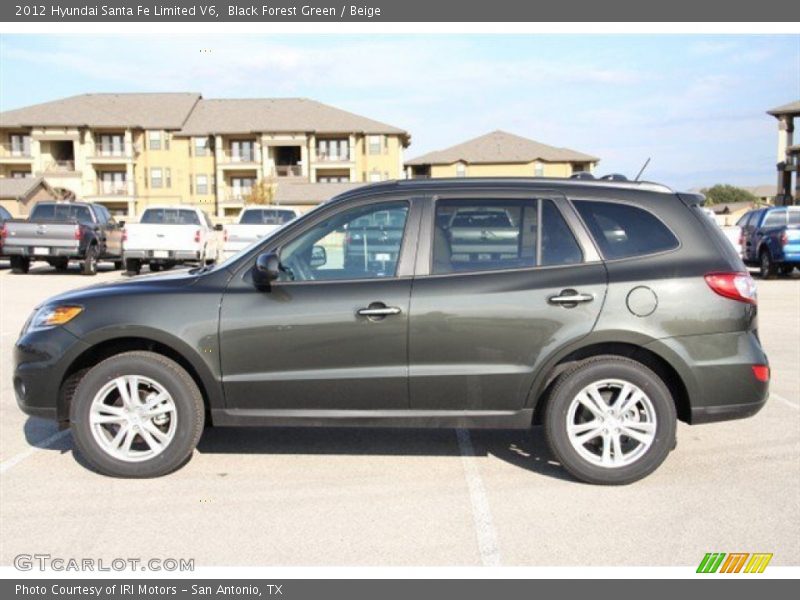 Black Forest Green / Beige 2012 Hyundai Santa Fe Limited V6