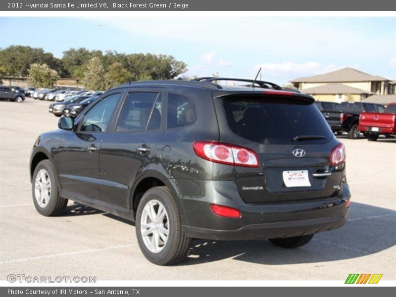 Black Forest Green / Beige 2012 Hyundai Santa Fe Limited V6
