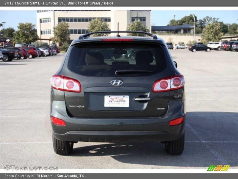 Black Forest Green / Beige 2012 Hyundai Santa Fe Limited V6