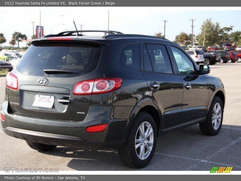 Black Forest Green / Beige 2012 Hyundai Santa Fe Limited V6