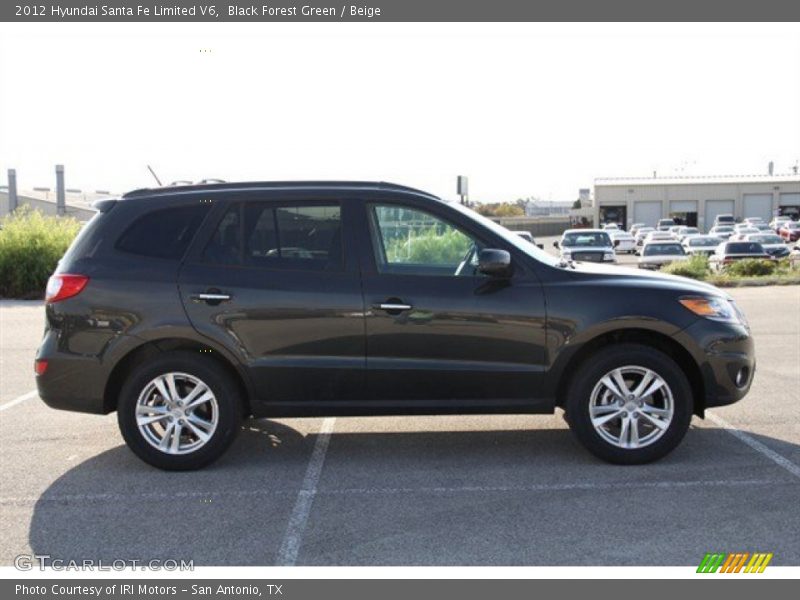 Black Forest Green / Beige 2012 Hyundai Santa Fe Limited V6