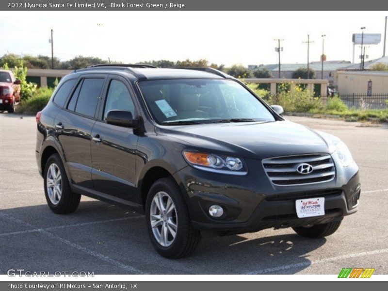 Black Forest Green / Beige 2012 Hyundai Santa Fe Limited V6