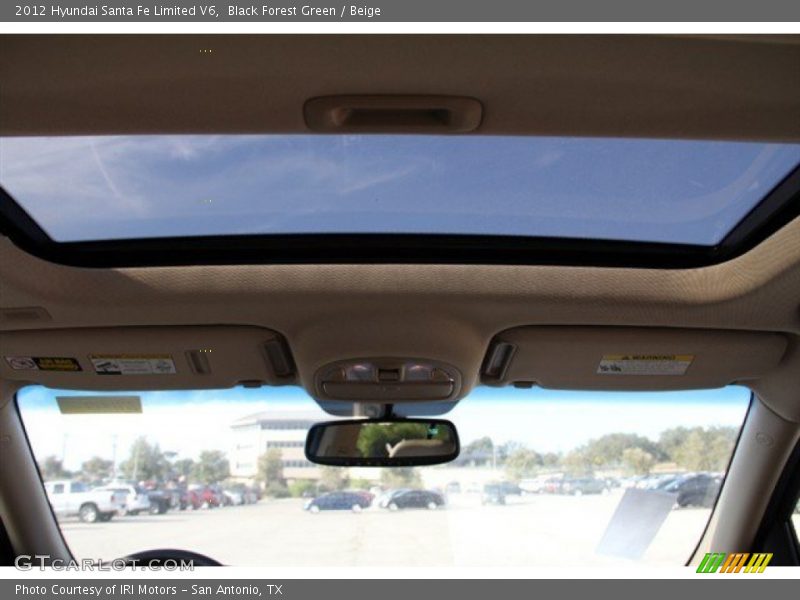 Black Forest Green / Beige 2012 Hyundai Santa Fe Limited V6