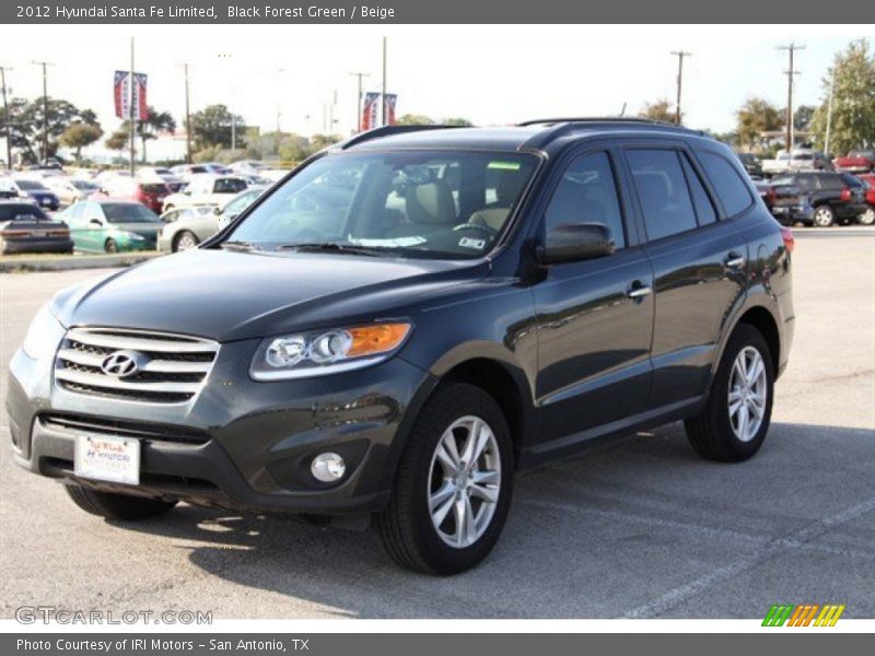 Black Forest Green / Beige 2012 Hyundai Santa Fe Limited