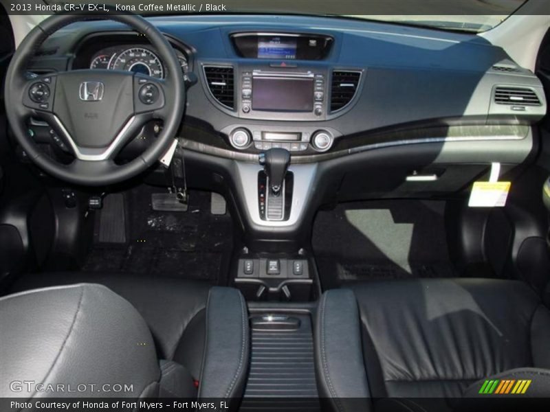 Kona Coffee Metallic / Black 2013 Honda CR-V EX-L